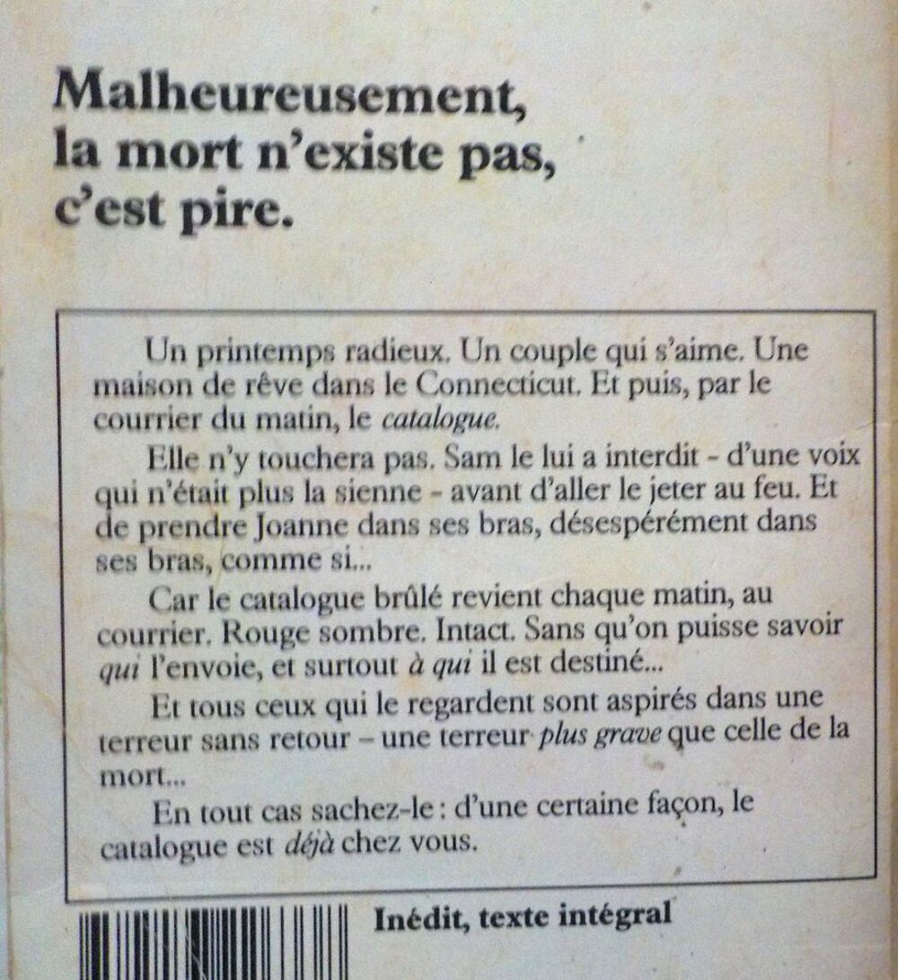 LE LIVRE DE LA PEUR de John L. BYRNE Ed. J'ai Lu Epouvante Livres et BD