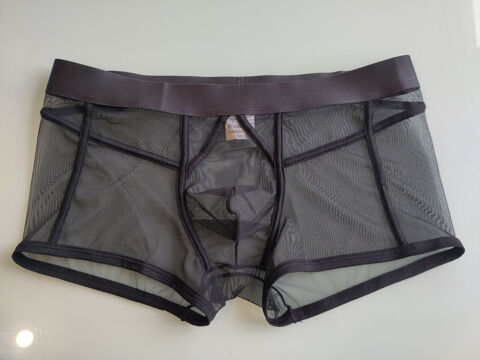 Boxer en tulle noir transparent taille M 6.5 Bourg-Blanc (29)