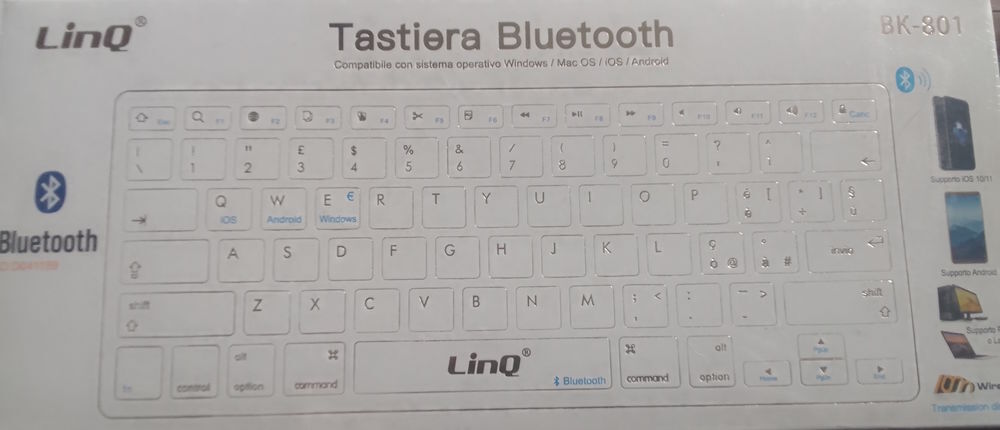 Apple Wireless Keyboard Clavier sans fil Bluetooth Blanc . Téléphones et tablettes