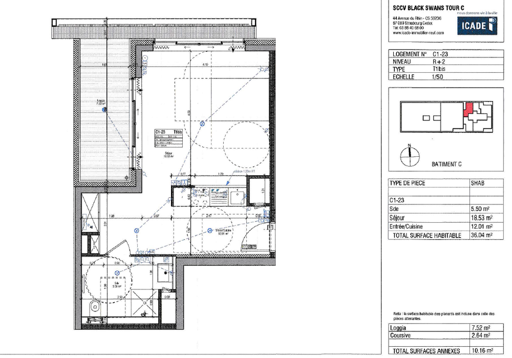 Vente Appartement Grand studio à Strasbourg Strasbourg