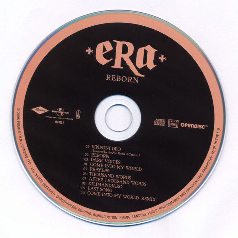 cd Era ?? Reborn (etat neuf) CD et vinyles