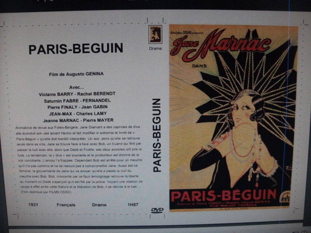 Rare film : " Paris Beguin " DVD et blu-ray