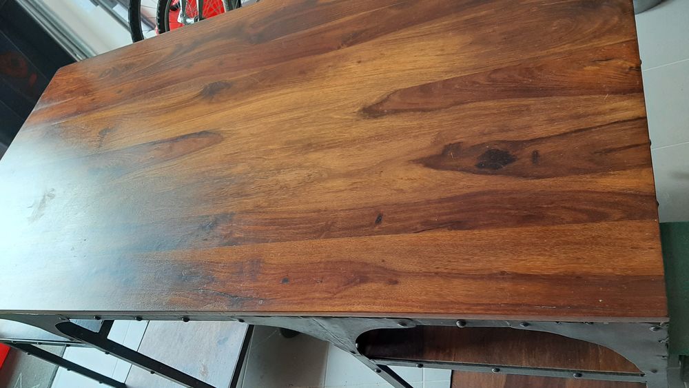 Bureau en bois de Palissandre/m&eacute;tal Meubles