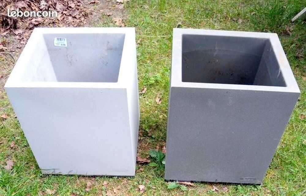 2 pots cube Riviera 30 x 30 cm hauteur 30 cm Jardin