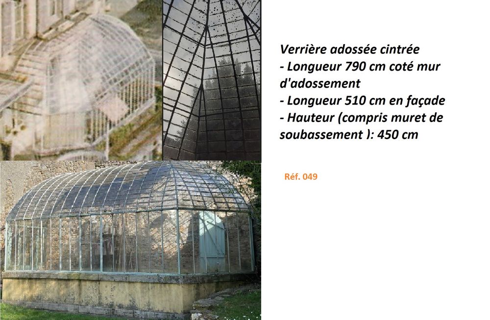 Serre ancienne en fer fin XIXe d&eacute;but XXe &agrave; restaurer Jardin
