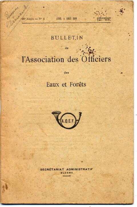 BULLETIN DE L'ASSOCIATION DES OFFICIERS DES EAUX & FOR�TS -
5 Oloron-Sainte-Marie (64)