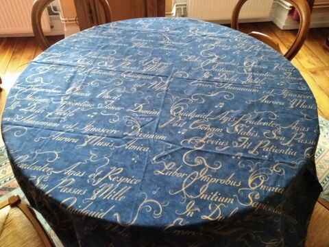 Coupons de tissu nappe bleu et or 15 Nevers (58)