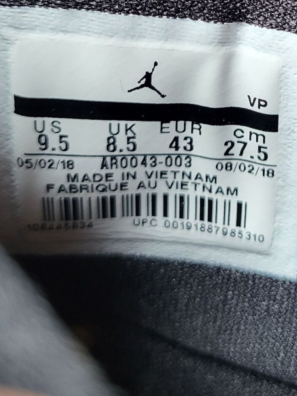Nike Air Jordan Why Not zer0.1 Low PFX Phantom Coral
Taille Chaussures