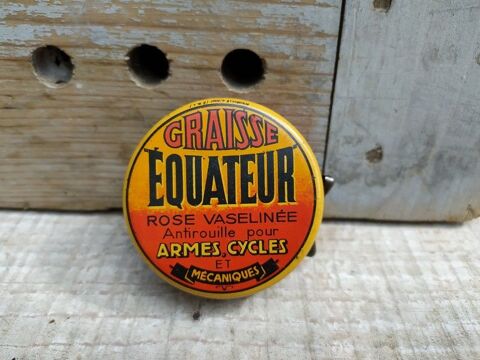 Ancienne Boite Graisse �quateur Armes Cycles Cirage 38 Loches (37)