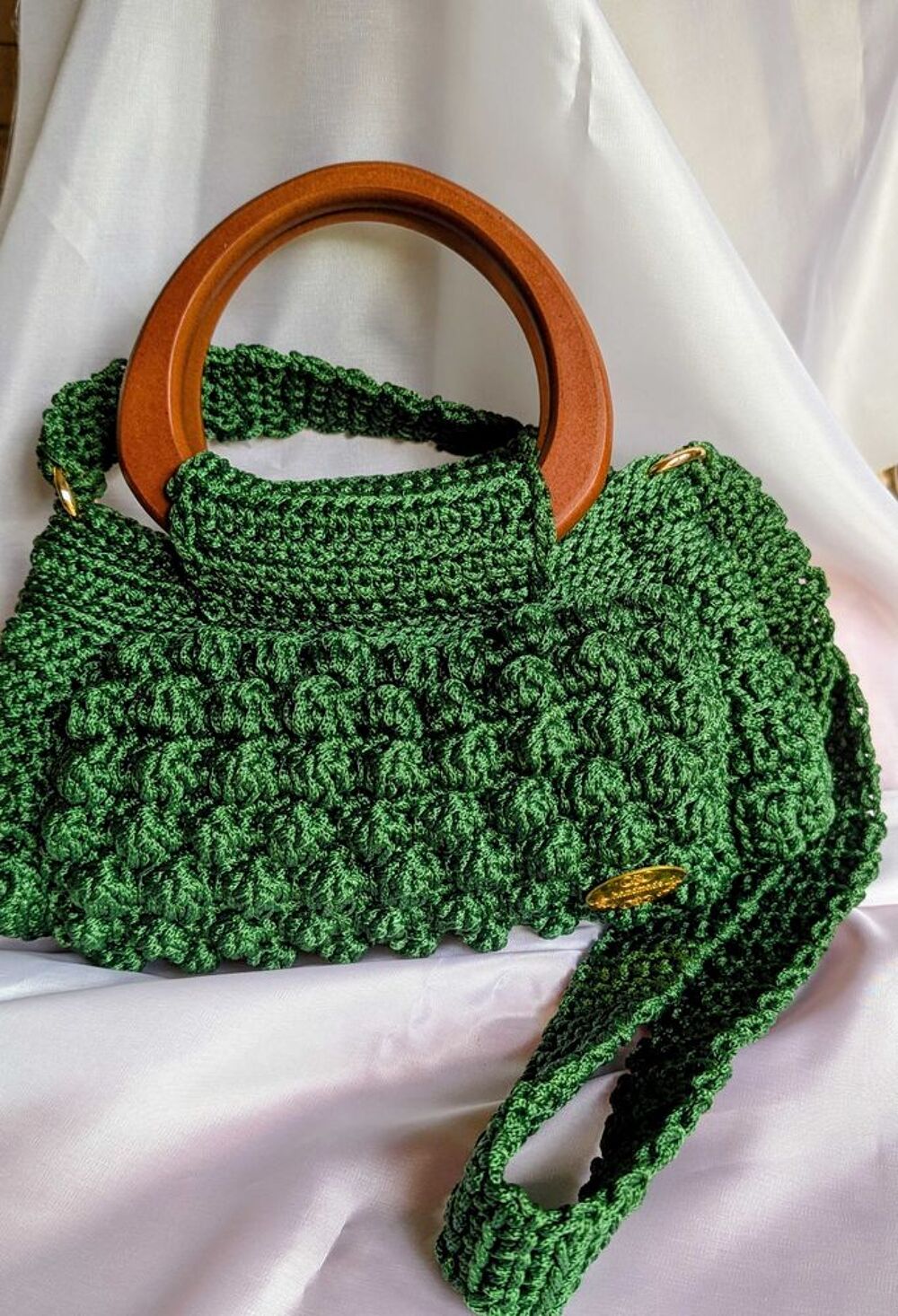 Magnifique sac boh&egrave;me crochet fait main Maroquinerie