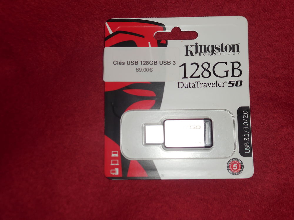 Cl&eacute; USB 128 GB USB 3
DataTraveler 50 Matériel informatique