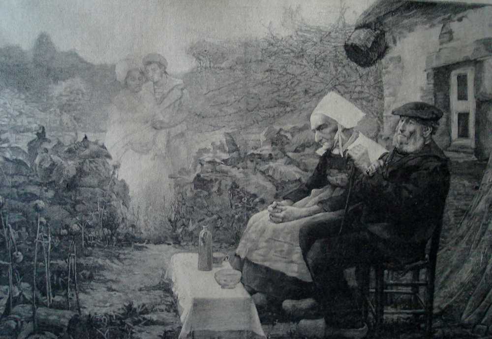 tableau encadr&eacute; eau forte Charles Baude et M Hirchfeld, 1880 Décoration