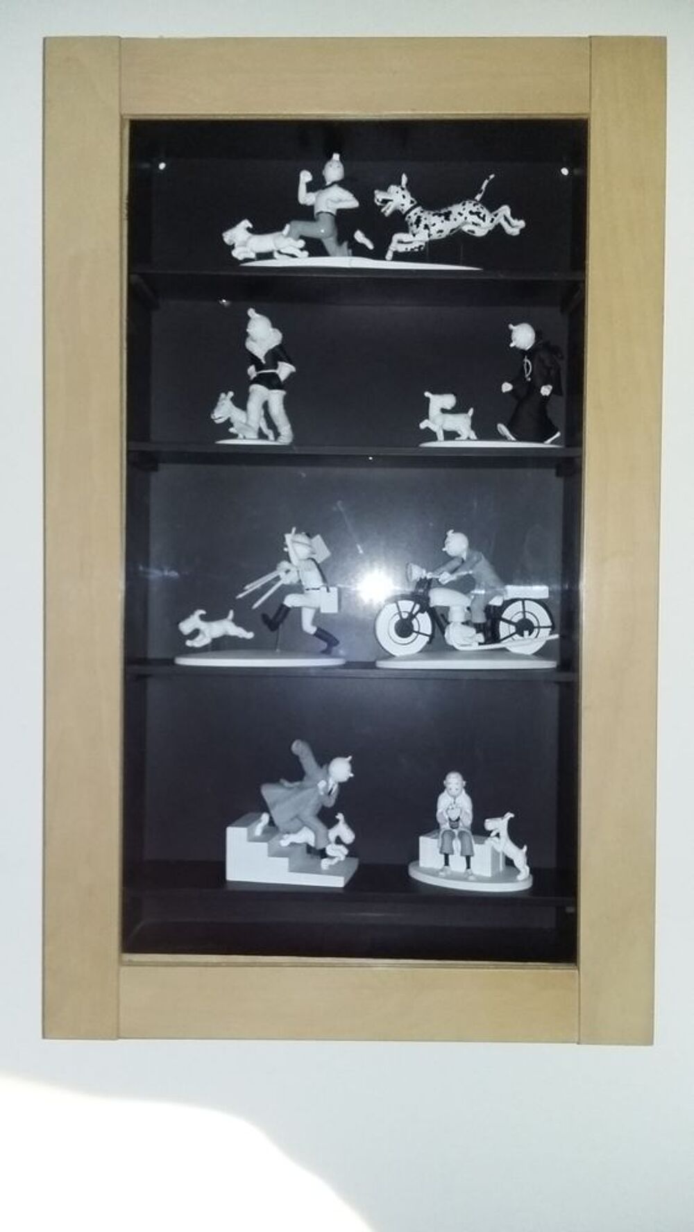 Vitrine avec figurine tintin hors serie 