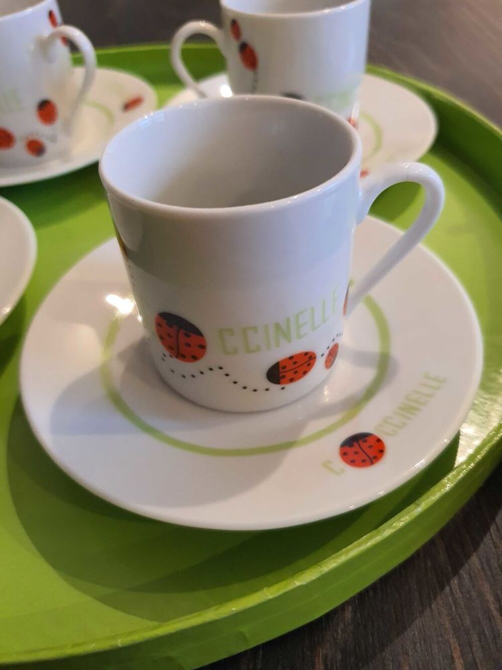 Service &agrave; caf&eacute; Coccinelle 12 pi&egrave;ces Décoration