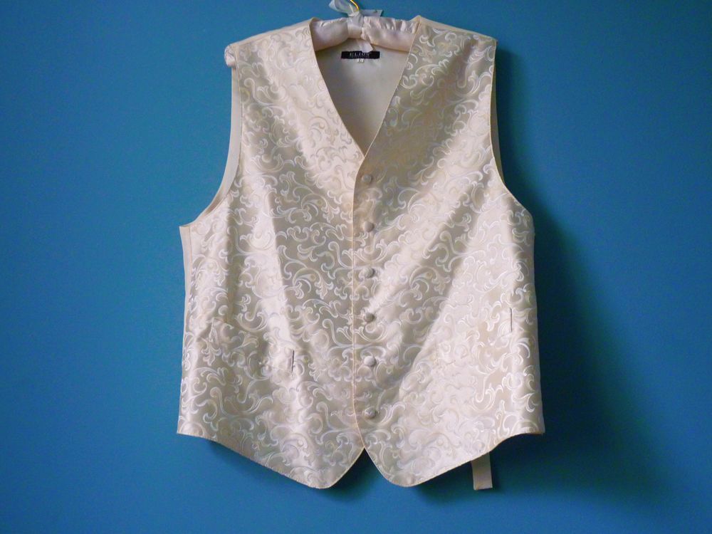 Gilet de costume + lavalli&egrave;re homme ensemble maiage L 42 cha Vêtements