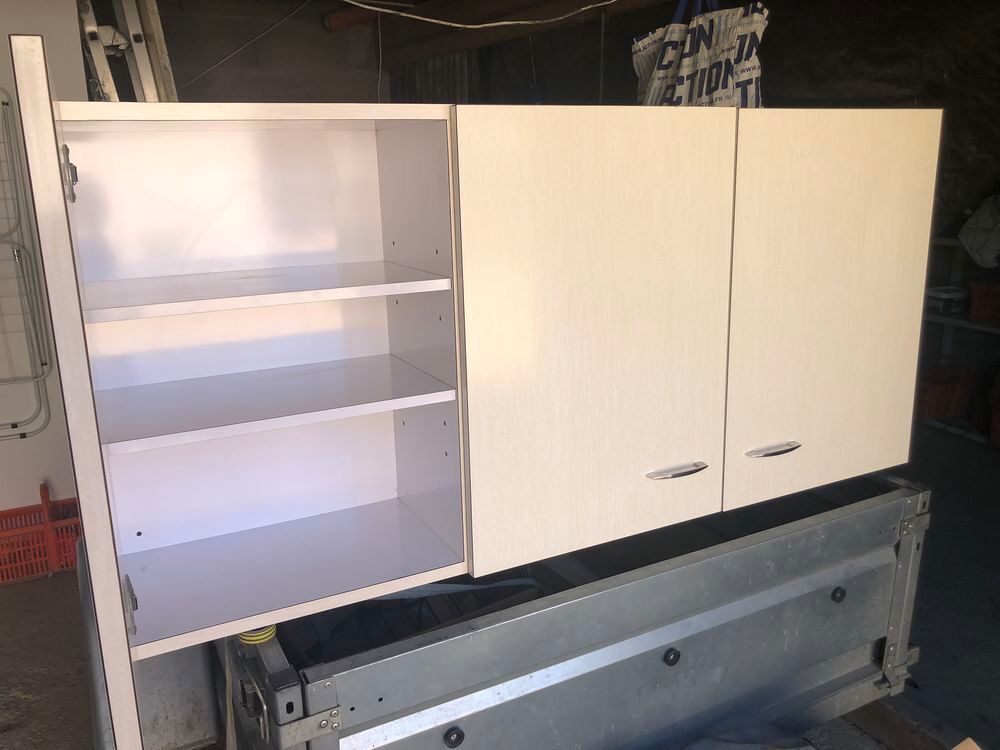 Haut 3 portes - formica gris - TBE - Meubles