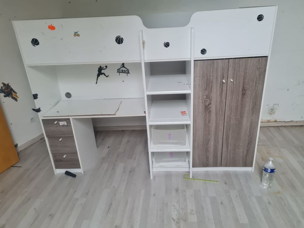 Lit complet avec armoire et bureau pour enfant Mobilier enfants