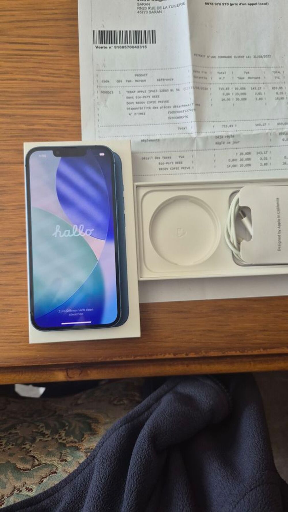 i phone 13 128 go bleu original Téléphones et tablettes