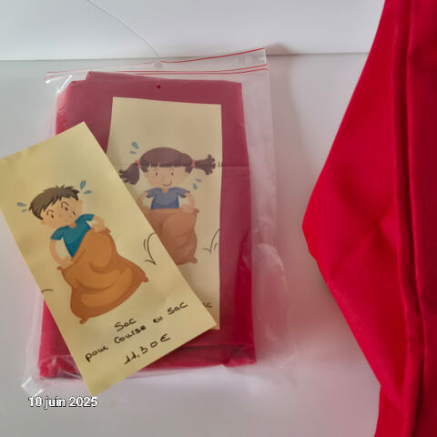 Course en sac - lot de 2 sacs avec poignets, en toile paiss 12 Saumur (49)