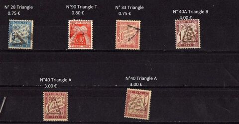 France Taxe avec triangle
Timbres Taxe Type Duval et Gerbe 0 Pibrac (31)