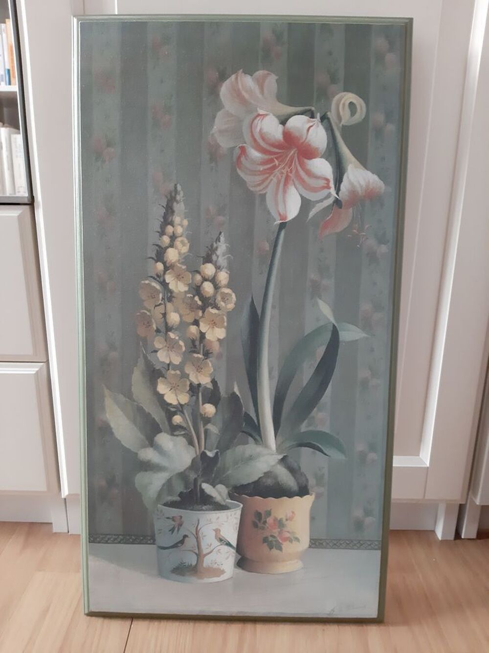 DEUX TABLEAUX DECO FLEURS Décoration