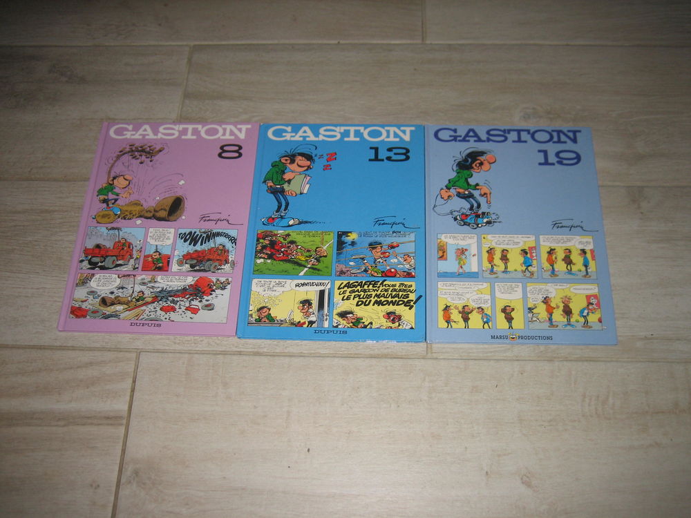 lot 3 bd GASTON 8+13+19 edition type 30ieme anniversaire Livres et BD