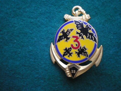 Insigne colonial - 23° Bataillon d'infanterie marine 3°Cie. 18 Caen (14)