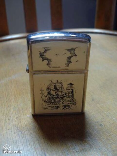 Briquet ZIPPO Bradford VIII Made In U. S.A. Navire Phare 58 Mérignies (59)