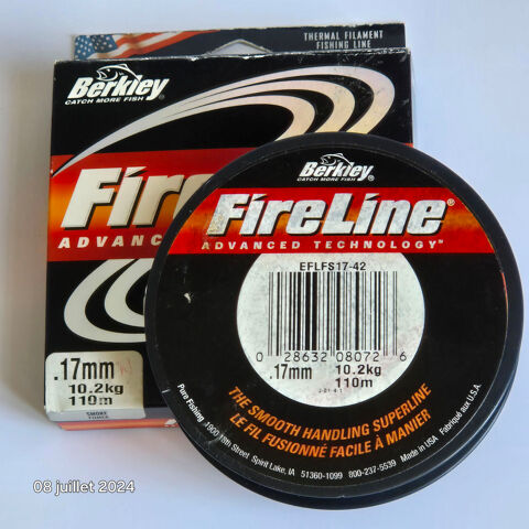 Tresse Berkley Fireline Fused Original - Smoke - 110 m, 0.17 20 Saint-Laurent (23)