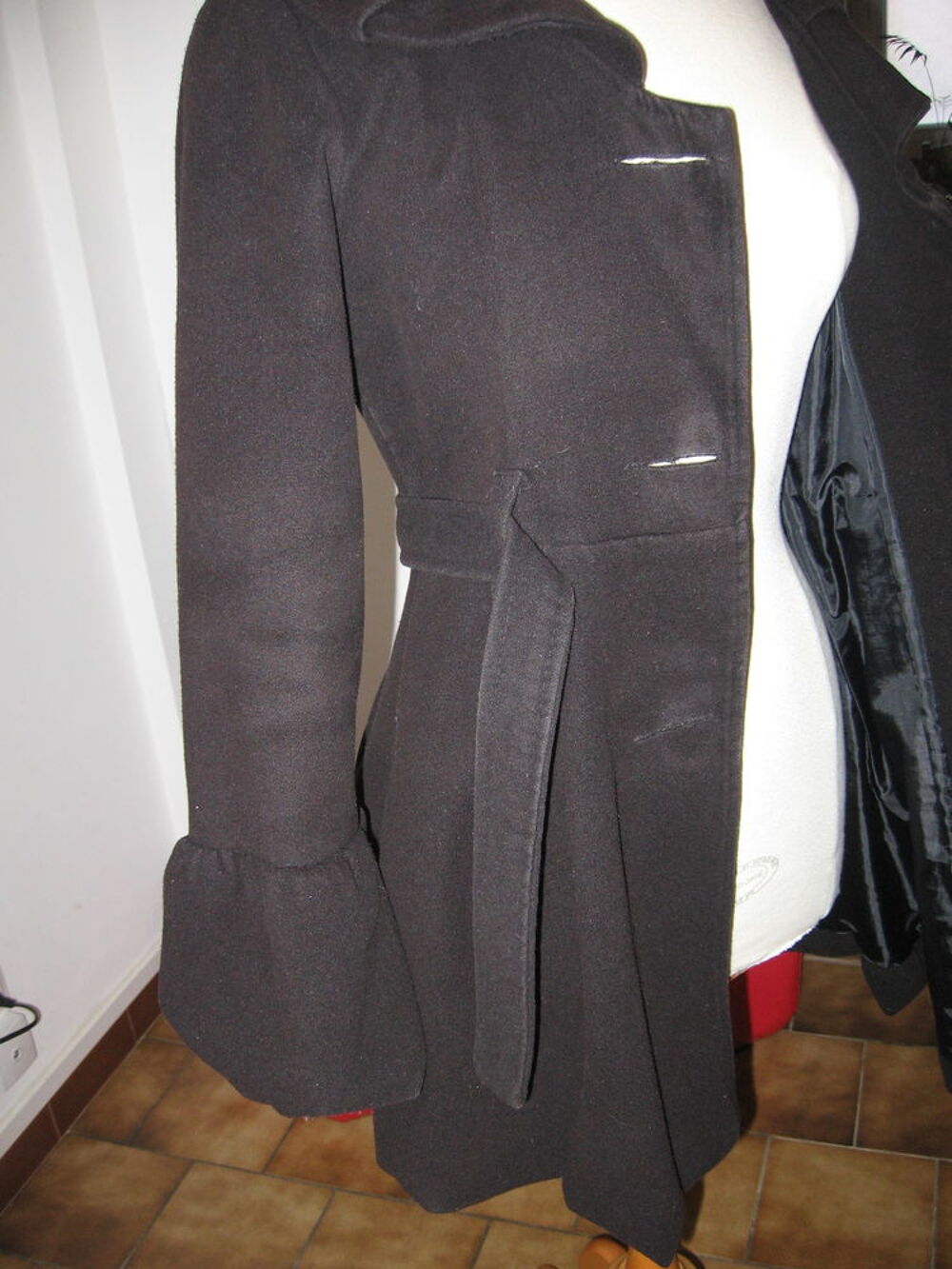 Manteau court noir Vêtements