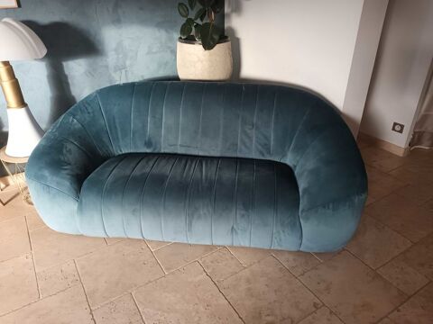 CANAP TISSUS VELOURS BLEU 500 Fuveau (13)