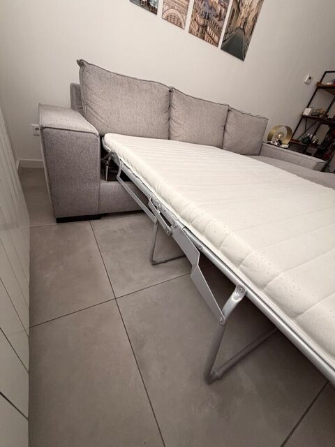 Canapé d'angle convertible express gris €  Conforama (Très bon état) 400 Wasquehal (59)