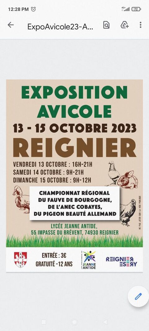 Exposition avicole à Reignier 3 Reignier (74)