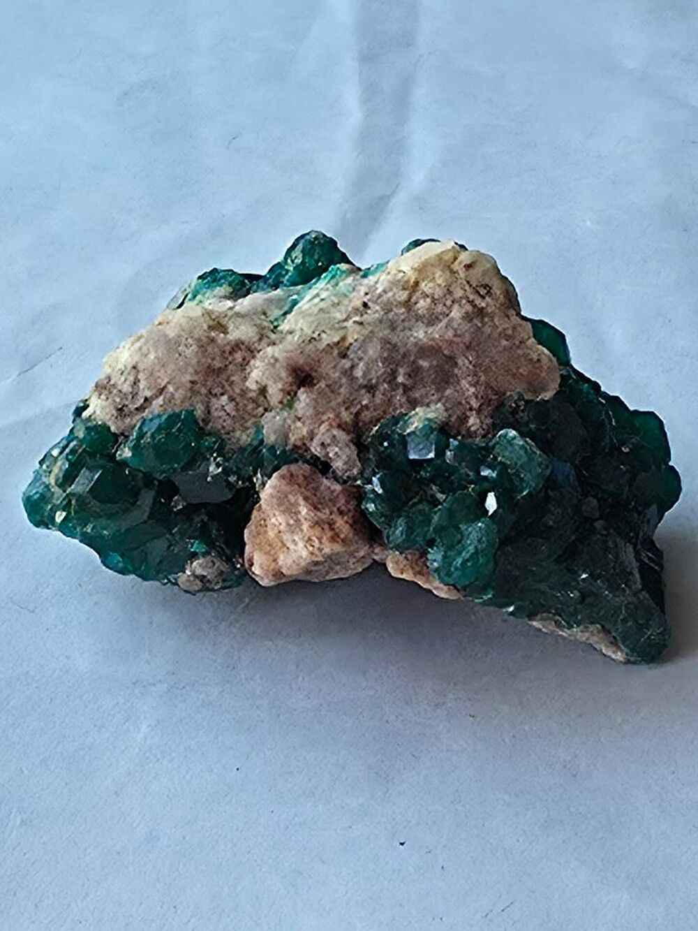 Min&eacute;ral Dioptase Cristaux Emeraude-Collection Congo 