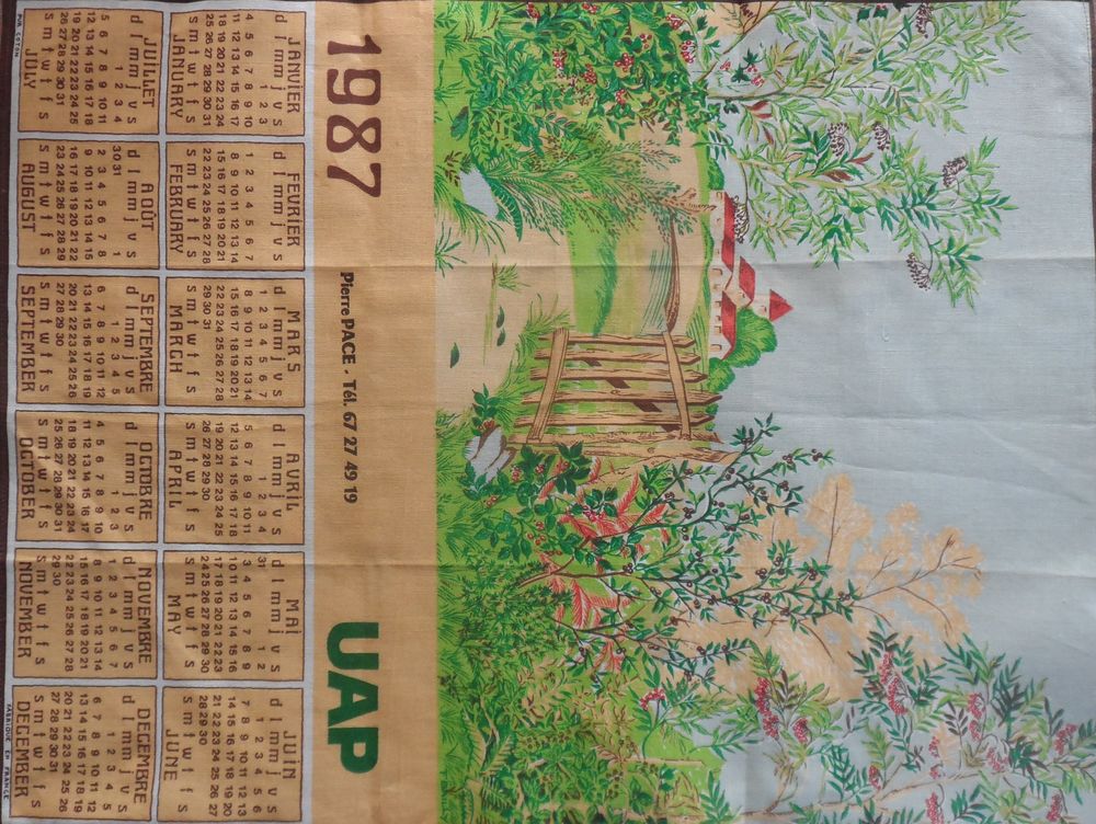 Essuie main pub. UAP de l'ann&eacute;e 1987 neuf jamais servi 