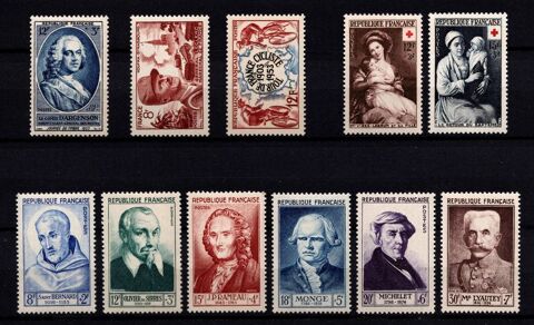 Lot timbres de France de 1953, tous **, superbes 15 Cholet (49)