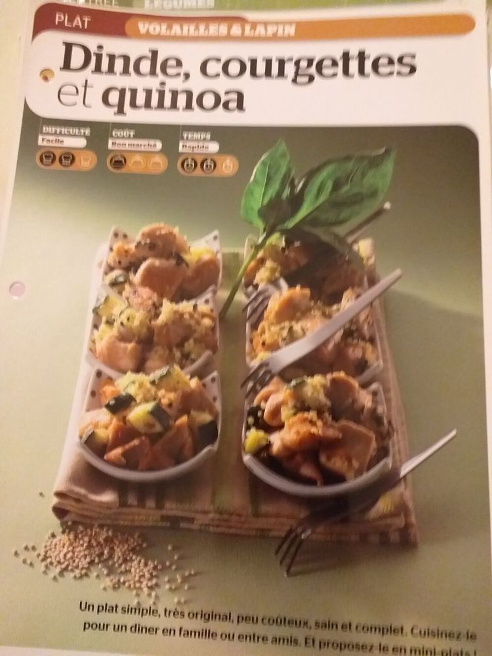 Fiches recettes Cuisine