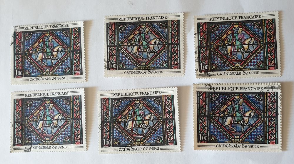 timbre France Sens, vitrail de la cath&eacute;drale - 0.78 euro 