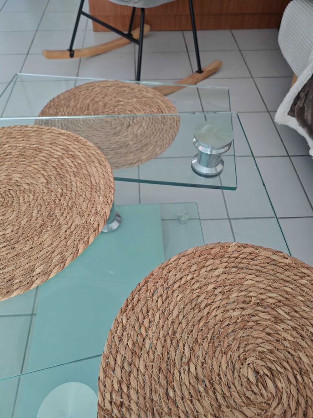 Table basse chateau d'ax 3 plateaux dont 2 pivotant Meubles