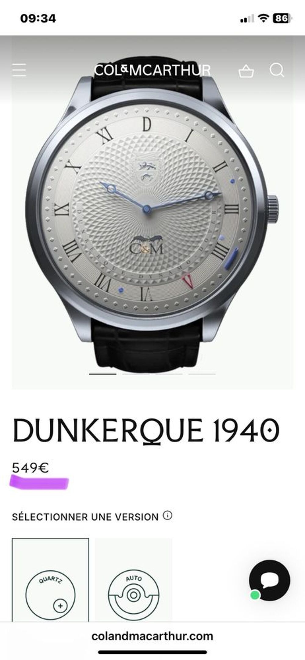 MAGNIFIQUE MONTRE COL&amp;MACARTHUR Bijoux et montres