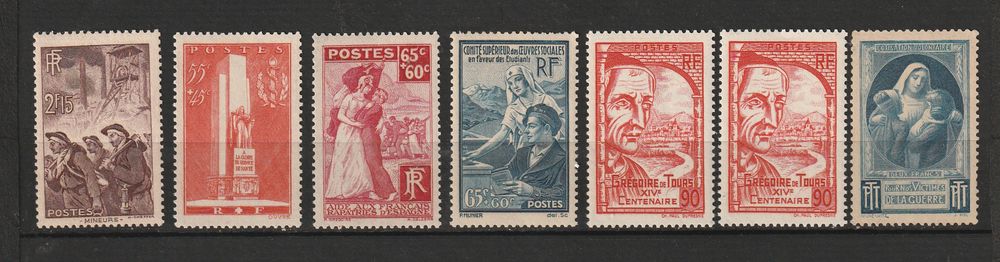 Timbres Neufs ANNEE 1938 