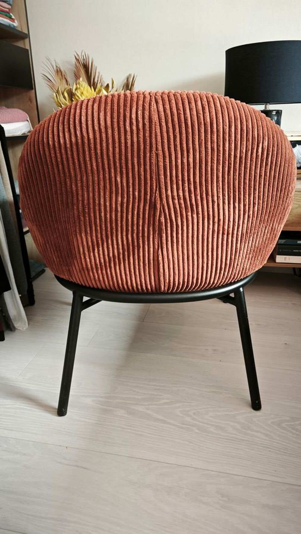 Fauteuil velours rouille Meubles