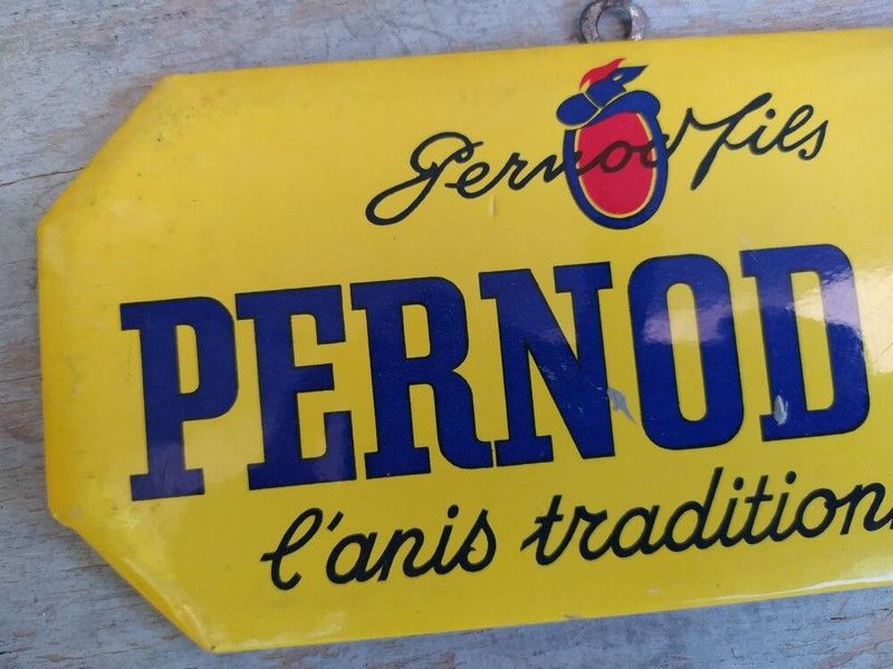 Rare Plaque Glacoide Pernod 45 / Pastis Anis 