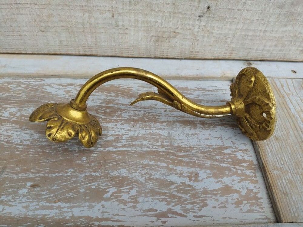 Anciennes Appliques Bronze Dor&eacute; Tulipe Lampe Décoration
