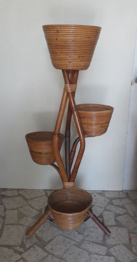 Porte pots de fleurs ou plantes en bambou naturel AN 50/60  150 Castries (34)