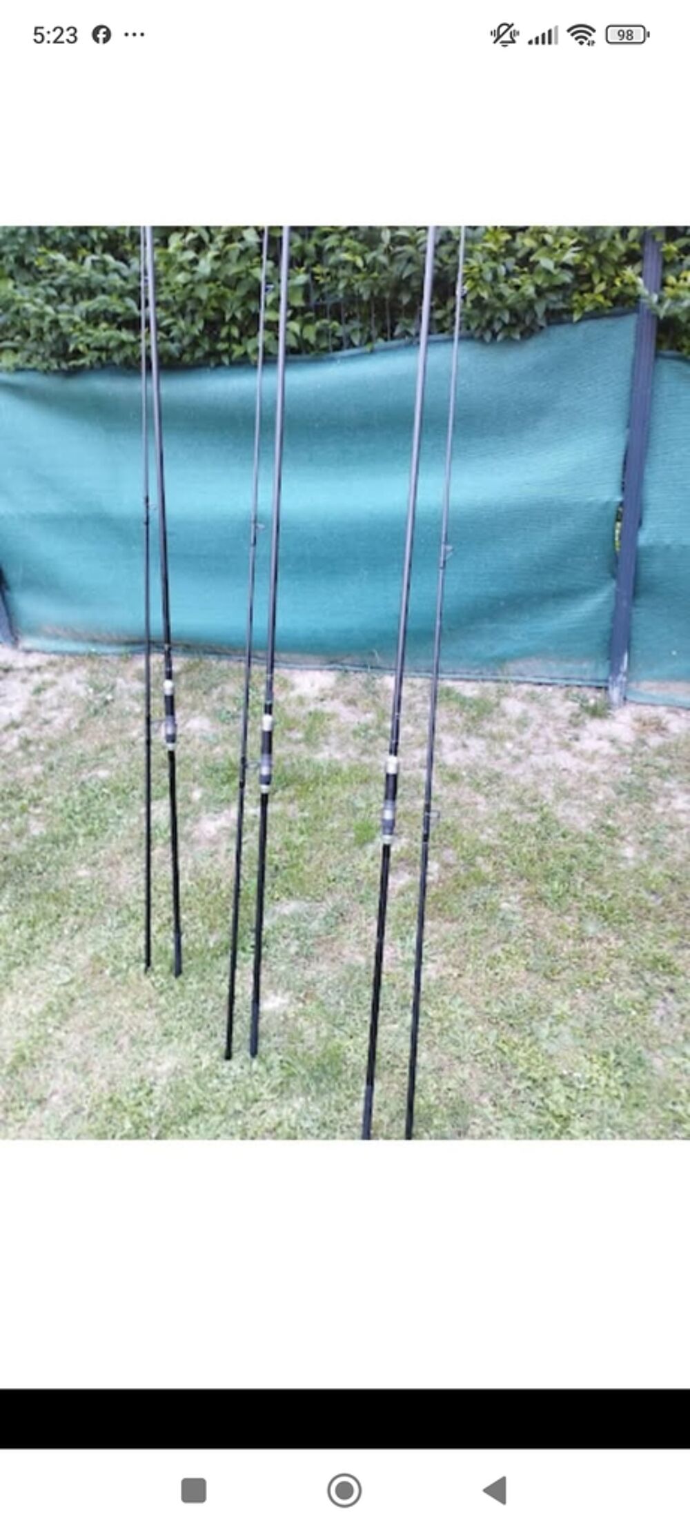 Lot de 3 cannes &agrave; p&ecirc;che a carpe Sports