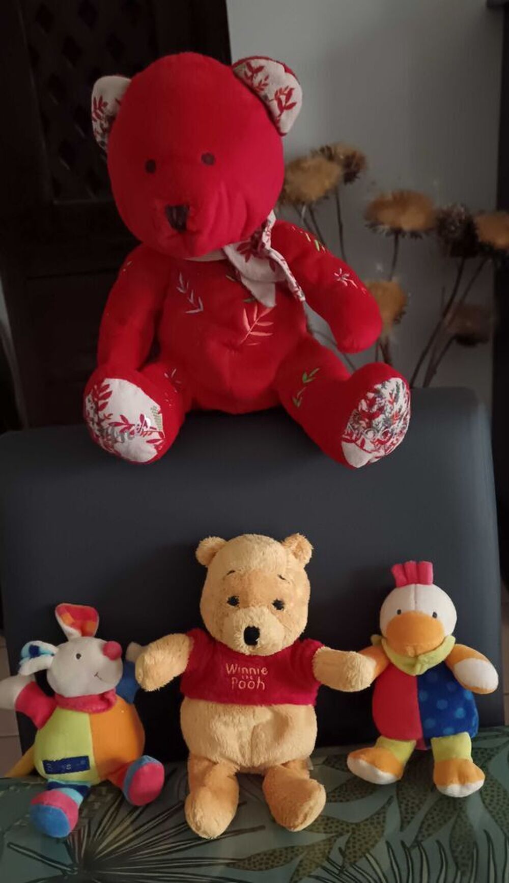 Lot de 4 peluches 