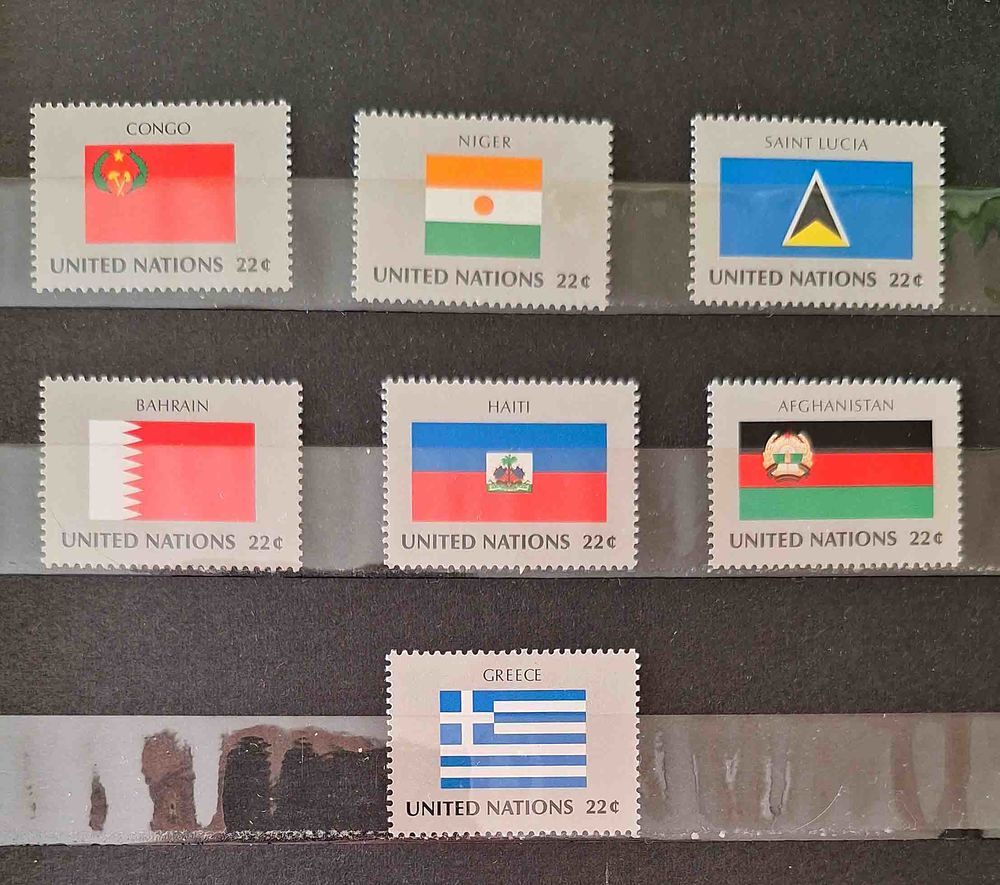 S&eacute;rie de timbres de collection des Nations Unies
