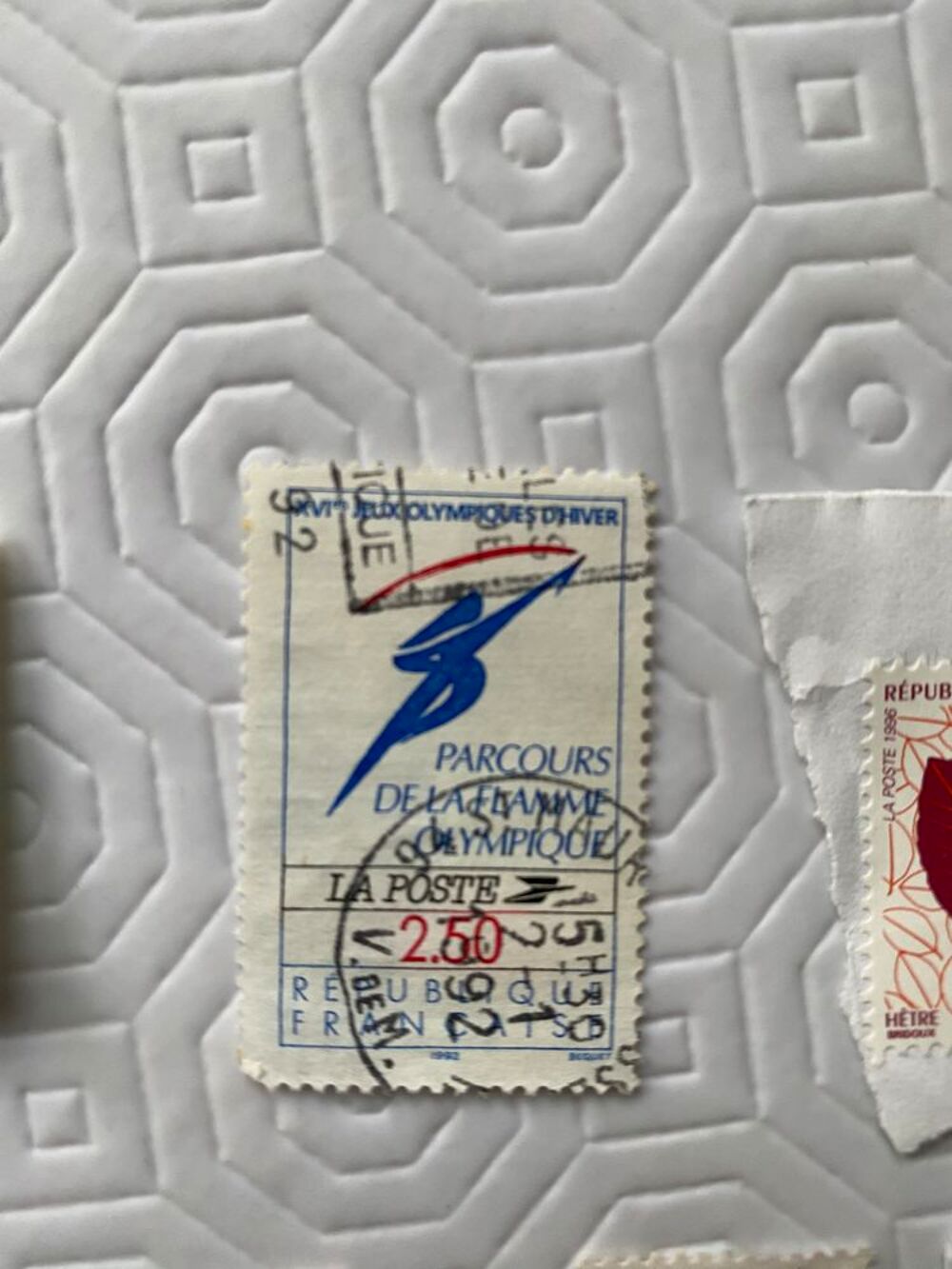 Lot de 62 timbres France 98 Parcours de la flamme olympique 