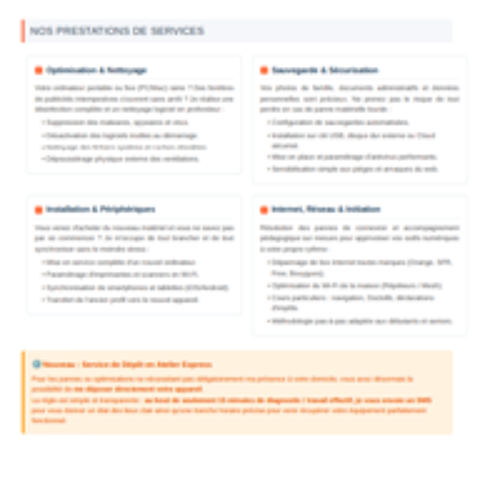   DEPANNAGE/ASSISTANCE INFORMATIQUE A DOMICILE 